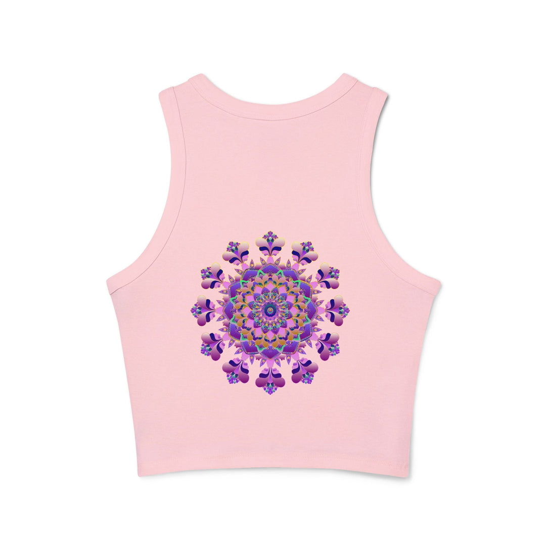 Floral Mandala Racerback Tank Top Tank Top - Blululi