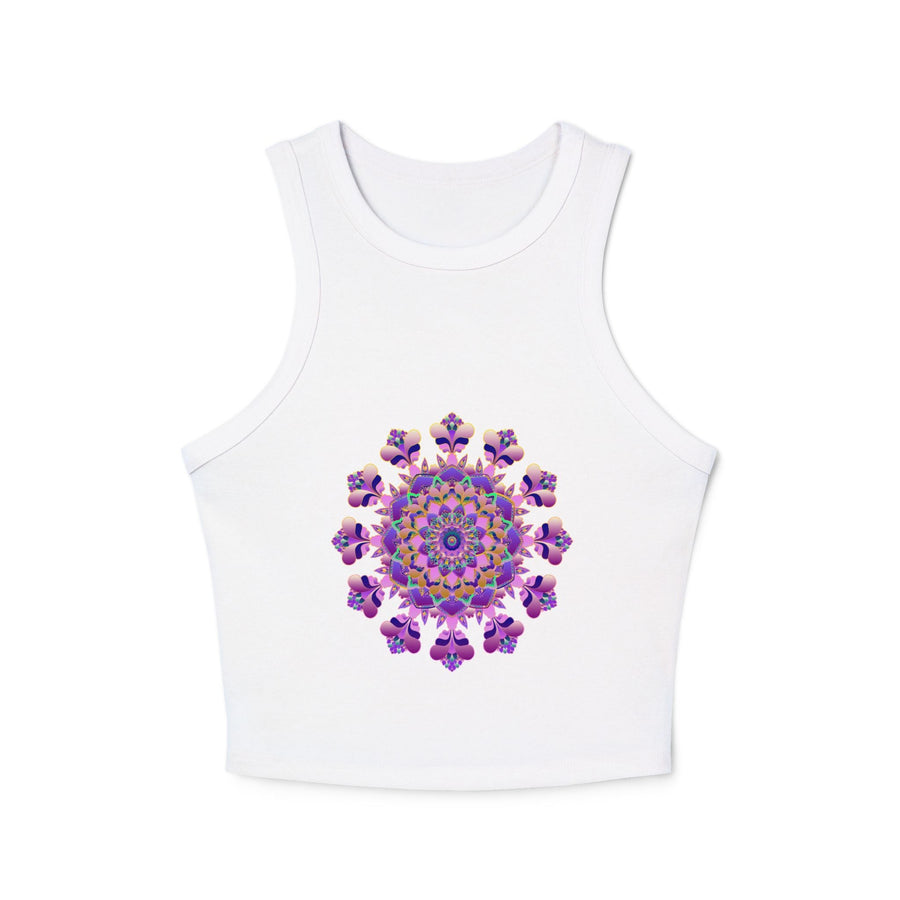 Floral Mandala Racerback Tank Top Tank Top - Blululi