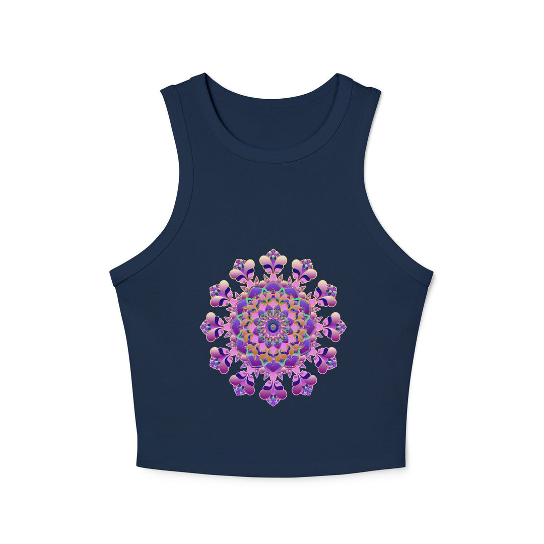 Floral Mandala Racerback Tank Top Tank Top - Blululi