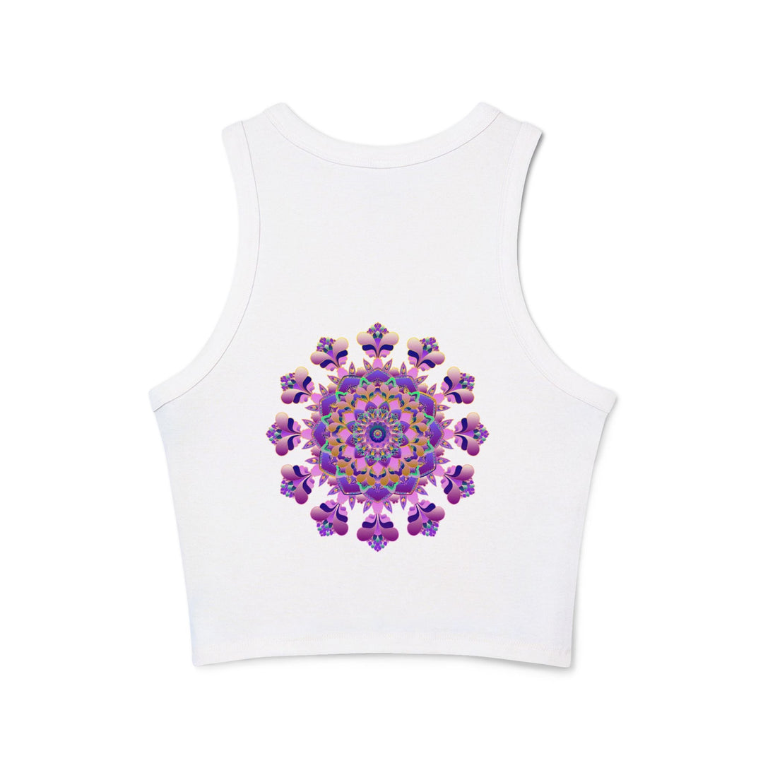 Floral Mandala Racerback Tank Top Tank Top - Blululi