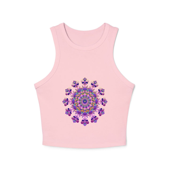 Floral Mandala Racerback Tank Top Tank Top - Blululi