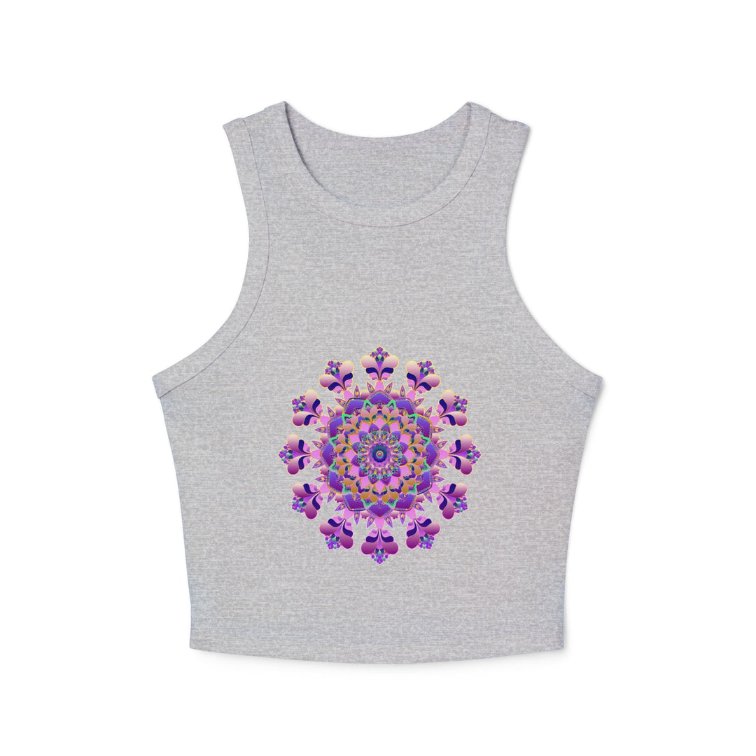 Floral Mandala Racerback Tank Top Tank Top - Blululi