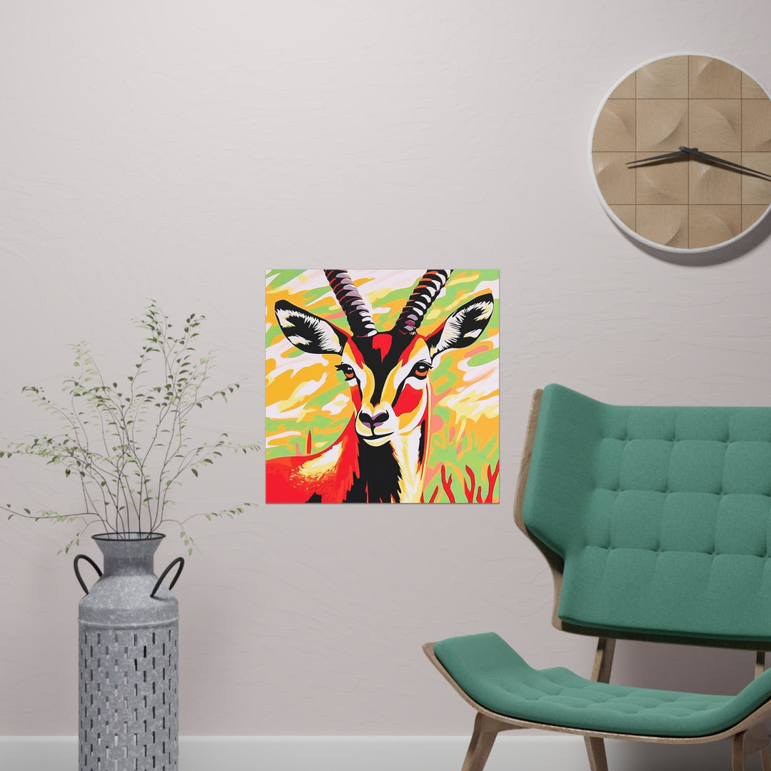 Gazelle Savanna Art Print - Bold Animal Poster Poster - Blululi