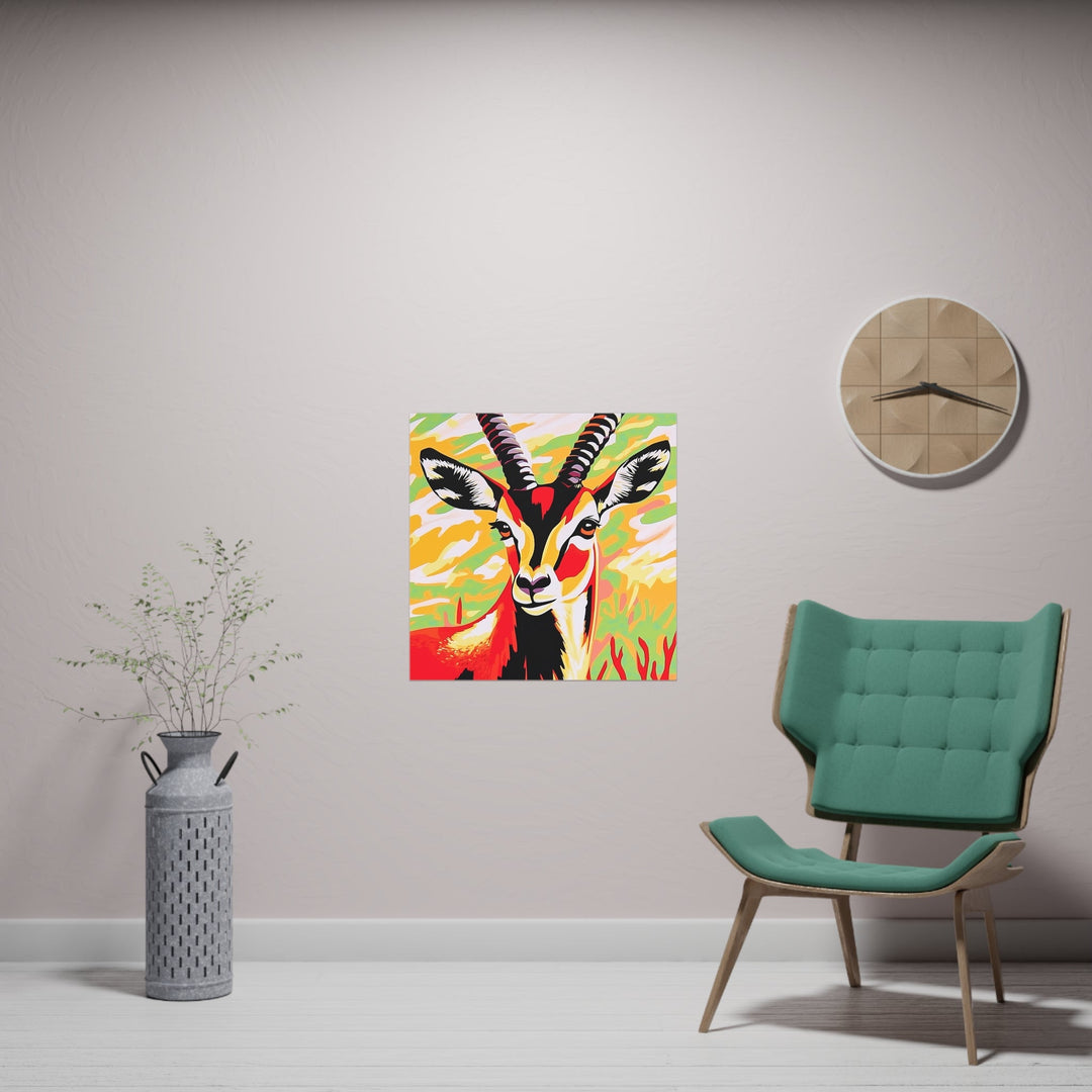 Gazelle Savanna Art Print - Bold Animal Poster Poster - Blululi