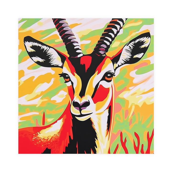 Gazelle Savanna Art Print - Bold Animal Poster Poster - Blululi