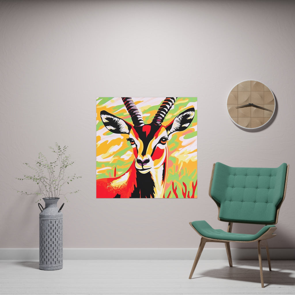 Gazelle Savanna Art Print - Bold Animal Poster Poster - Blululi