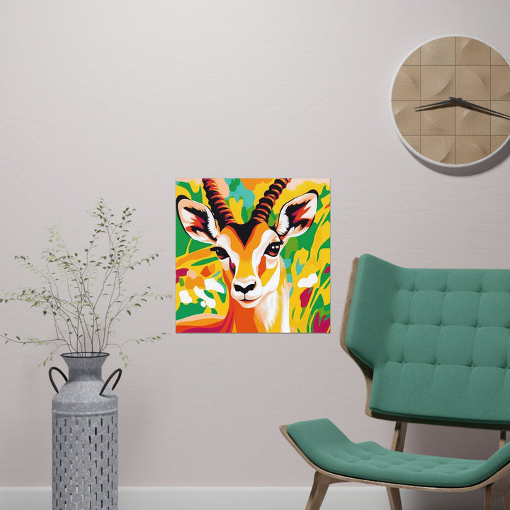 Gazelle Savanna Poster - Vibrant Wildlife Art Poster - Blululi