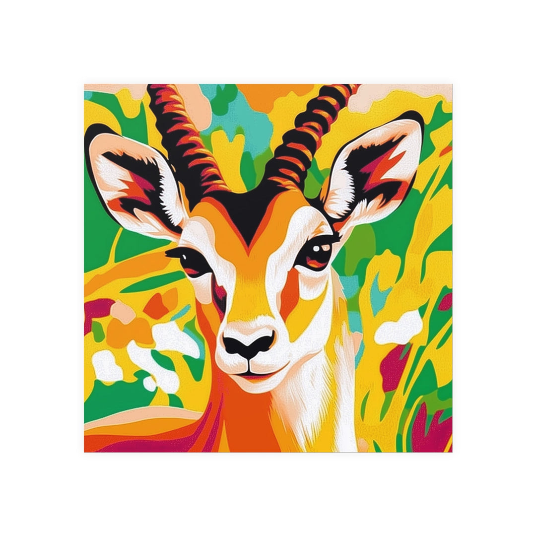 Gazelle Savanna Poster - Vibrant Wildlife Art Poster - Blululi