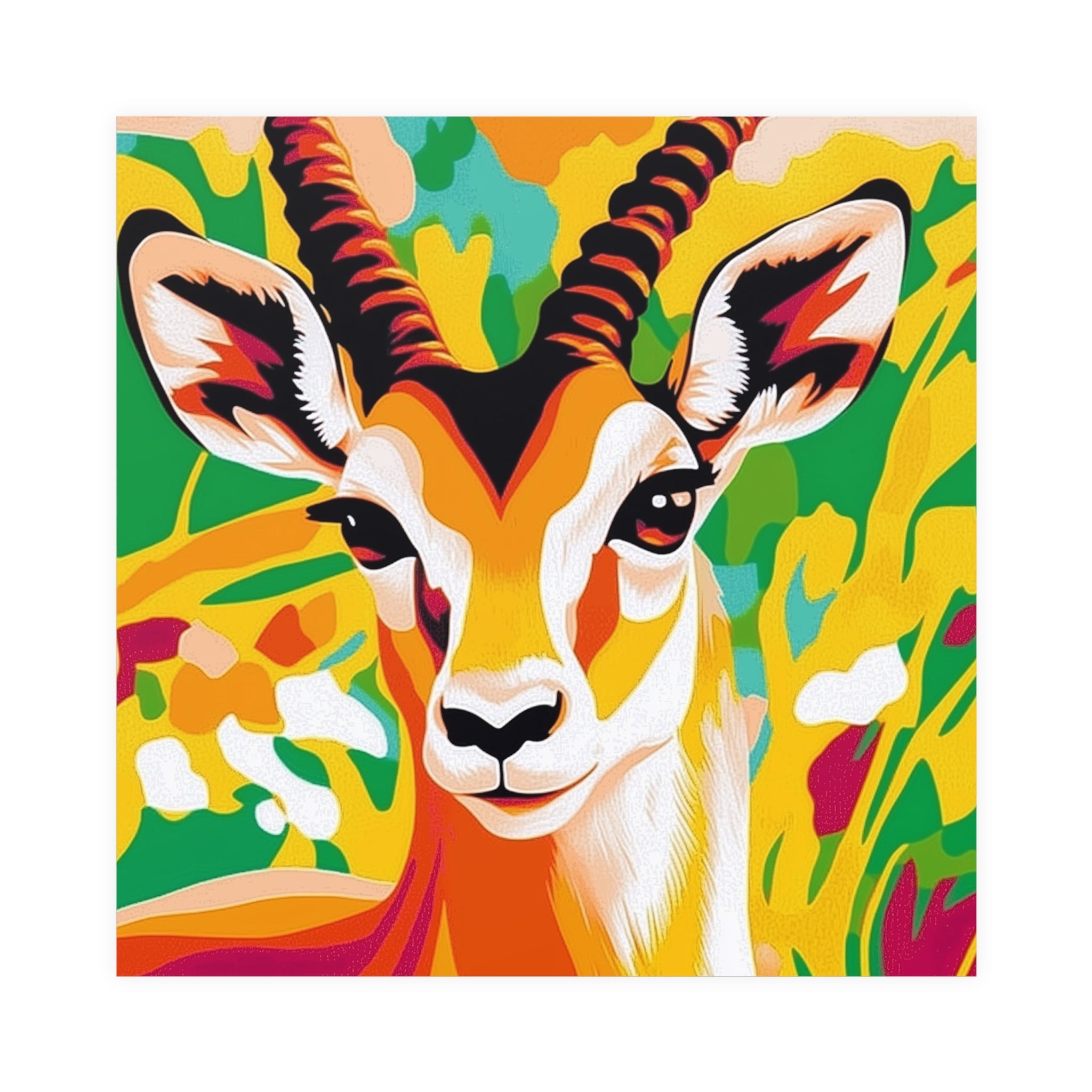 Gazelle Savanna Poster - Vibrant Wildlife Art Poster - Blululi