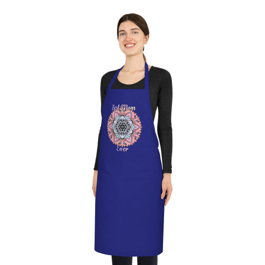 Gift for Mom Cotton Apron with Hand - Drawn Mandalas - Perfect for Chefs and Home Cooks - Blululi