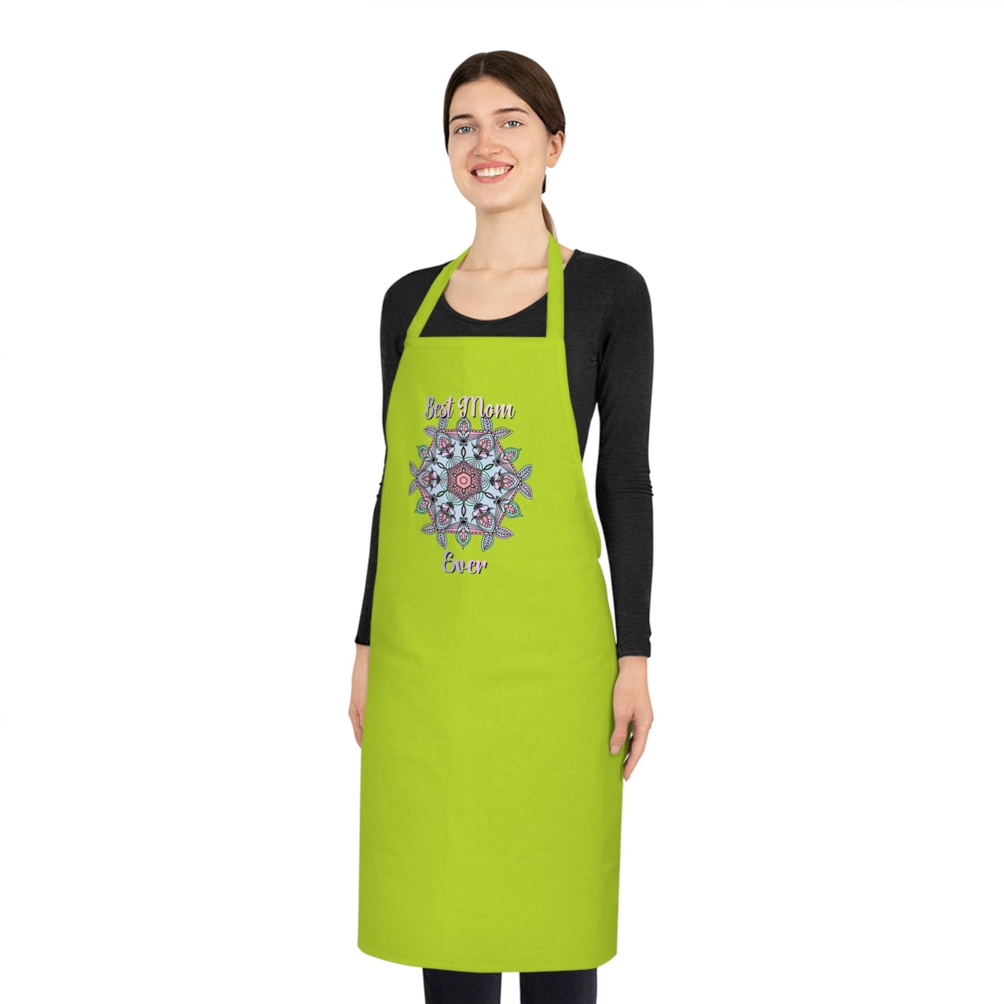 Gift for Mom Cotton Apron with Hand - Drawn Mandalas - Perfect for Chefs and Home Cooks - Blululi