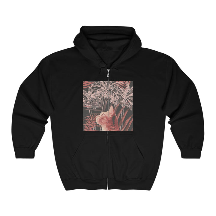 Ginger Cat Palm Tree Hoodie Hoodie - Blululi