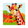 Giraffe Portrait - Colorful Savanna Art Print Poster - Blululi