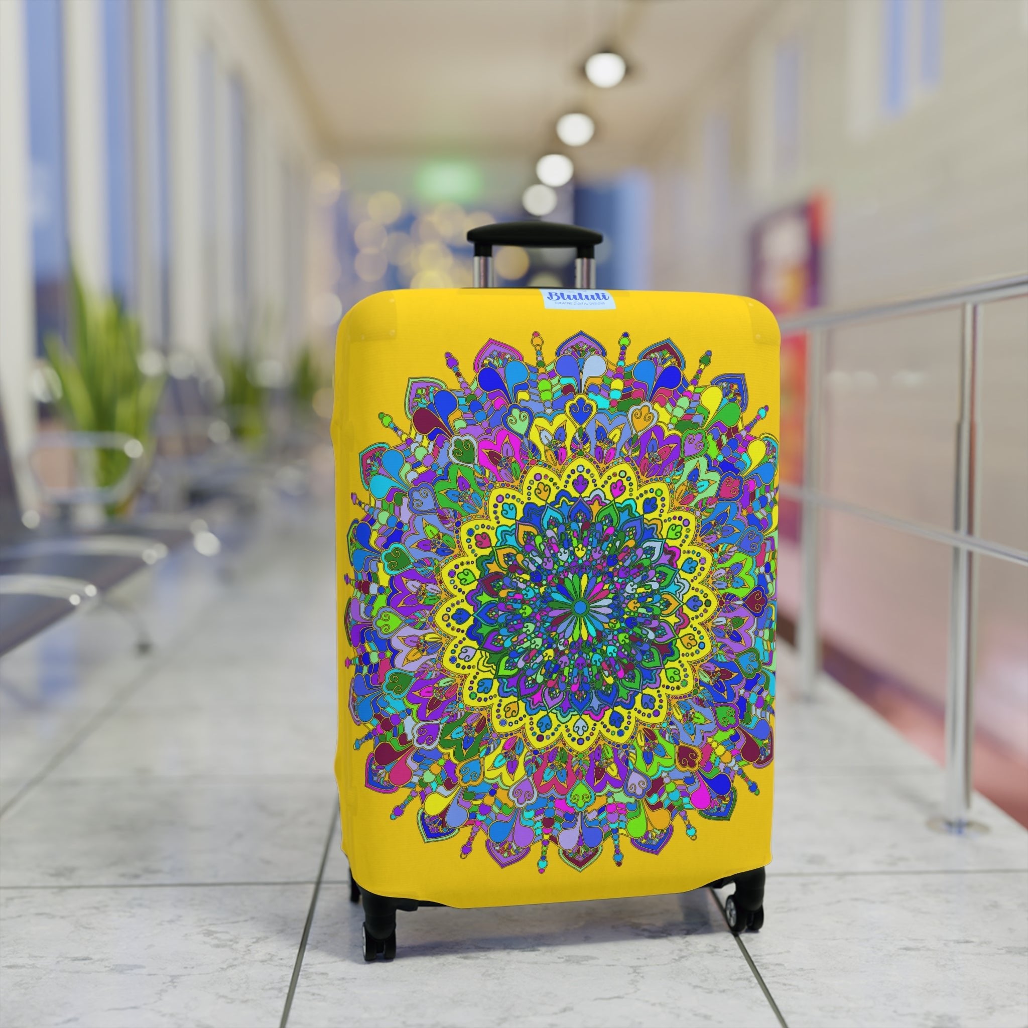 Gold Mandala Luggage Cover Accessories - Blululi