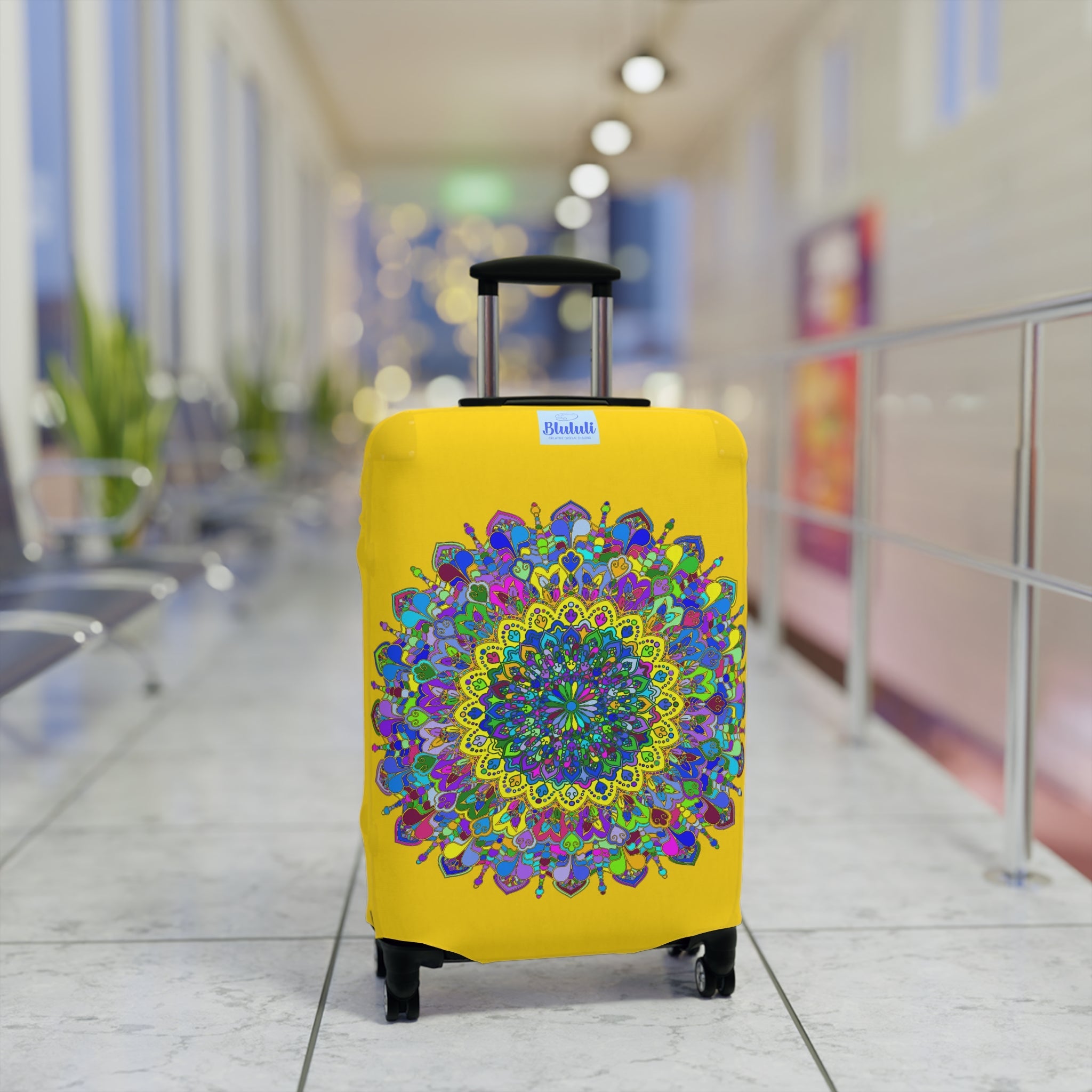 Gold Mandala Luggage Cover Accessories - Blululi