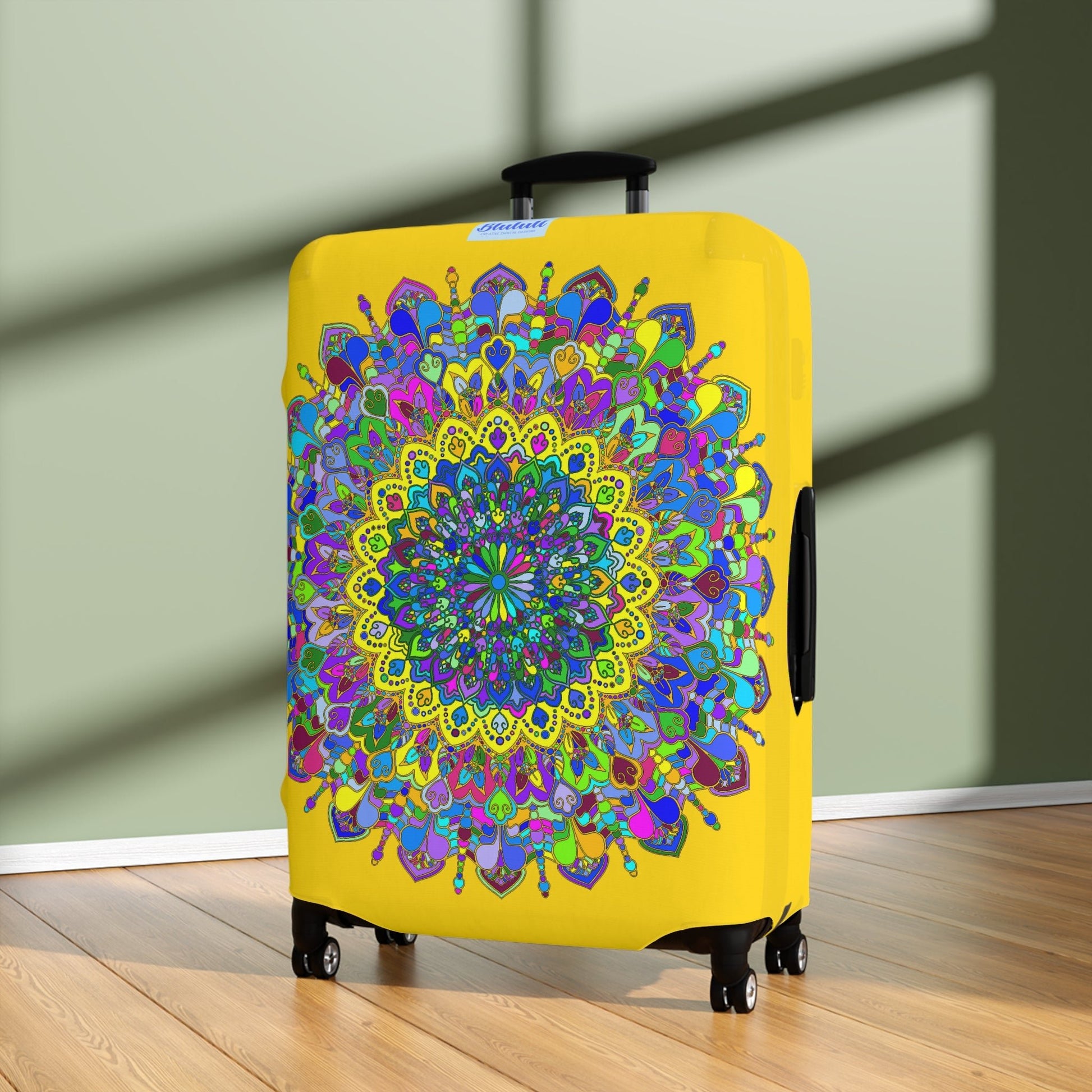 Gold Mandala Luggage Cover Accessories - Blululi