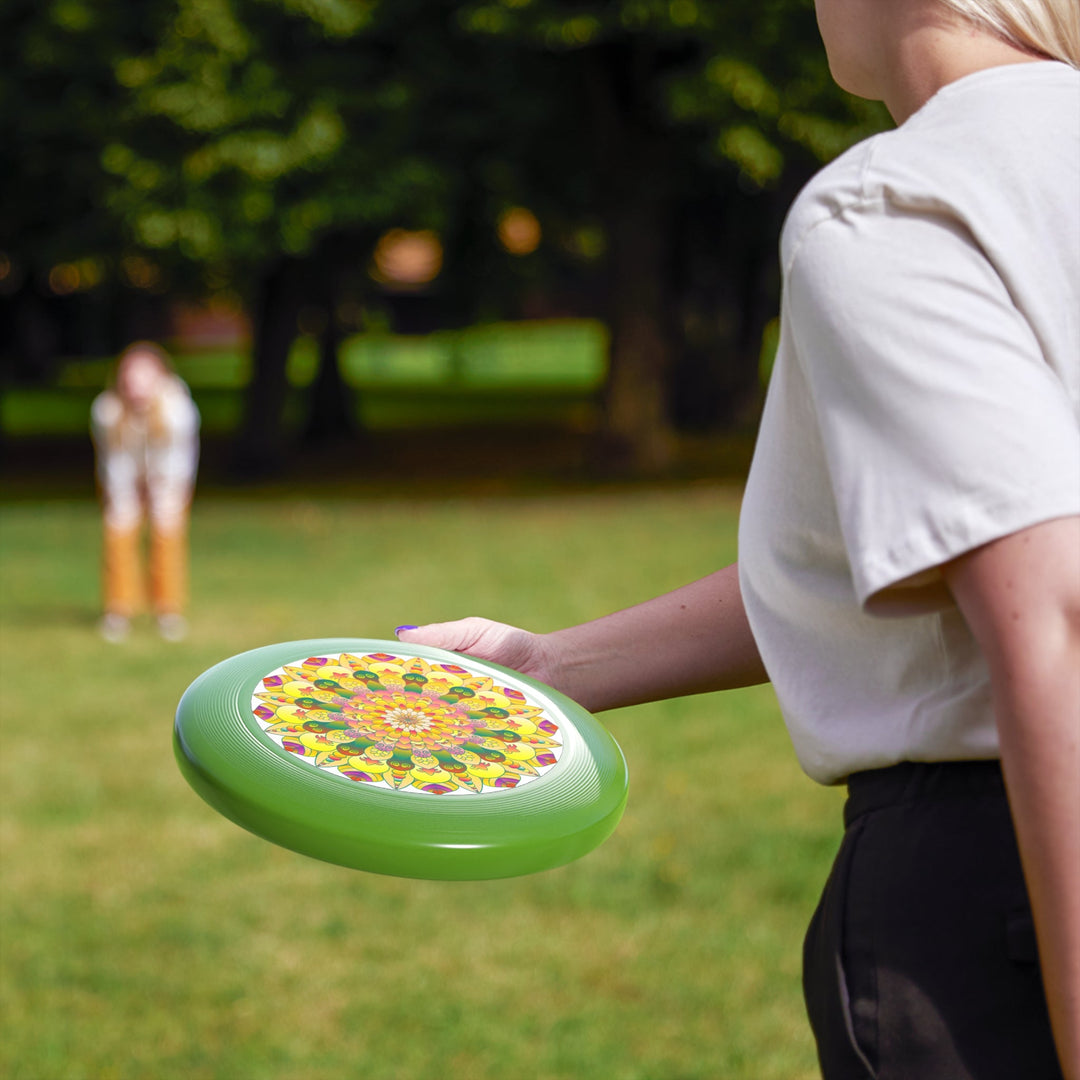 Golden Mandala Frisbee: Sunny Vibes Accessories - Blululi