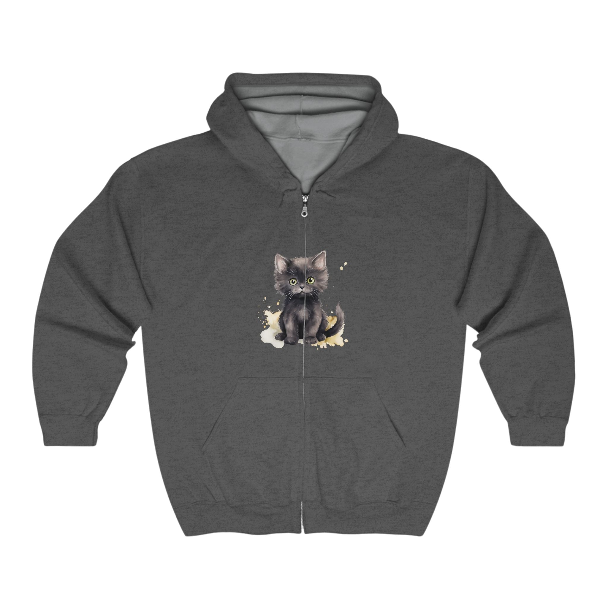 Green Eyed Kitten Hoodie - Soft & Fluffy Hoodie - Blululi