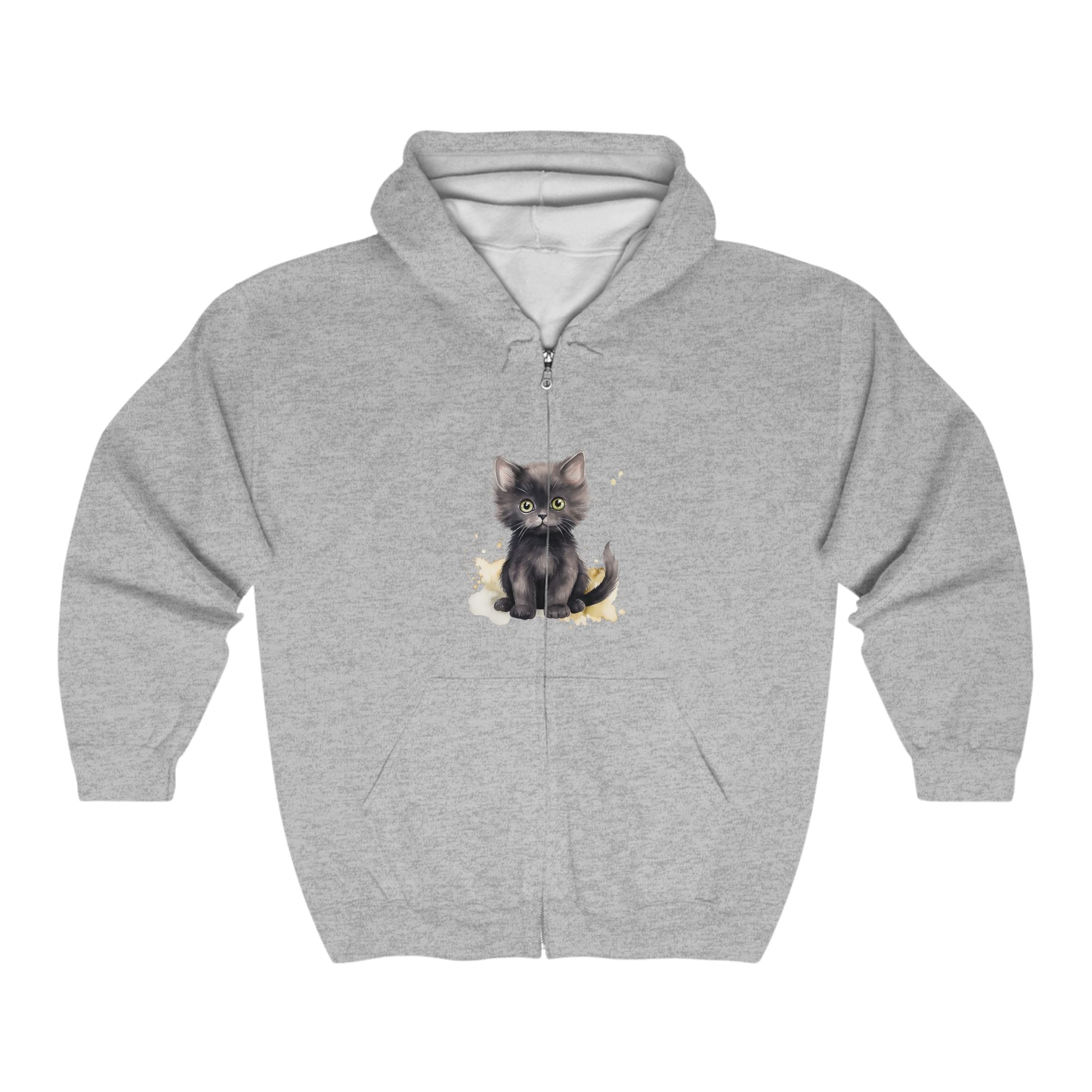 Green Eyed Kitten Hoodie - Soft & Fluffy Hoodie - Blululi