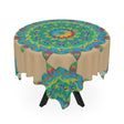 Green Mandala Tablecloth - Intricate Floral Design Home Decor - Blululi