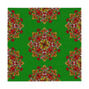 Hand - Drawn Christmas Mandala Art Tablecloth - Green, Square - Blululi