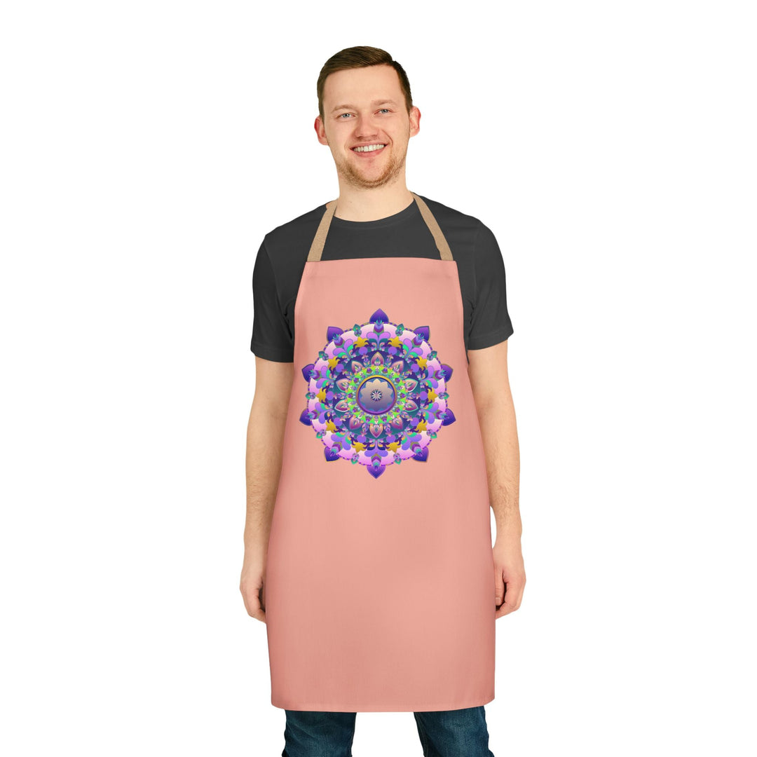 Hand - Drawn Mandala Apron - Apricot Dream All Over Prints - Blululi