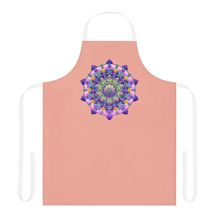 Hand - Drawn Mandala Apron - Apricot Dream All Over Prints - Blululi