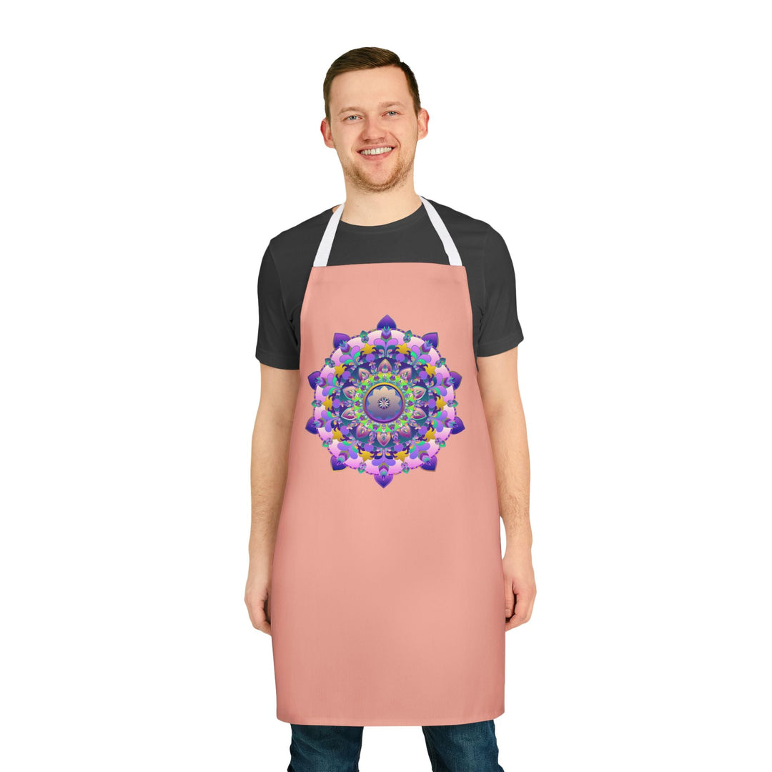 Hand - Drawn Mandala Apron - Apricot Dream All Over Prints - Blululi