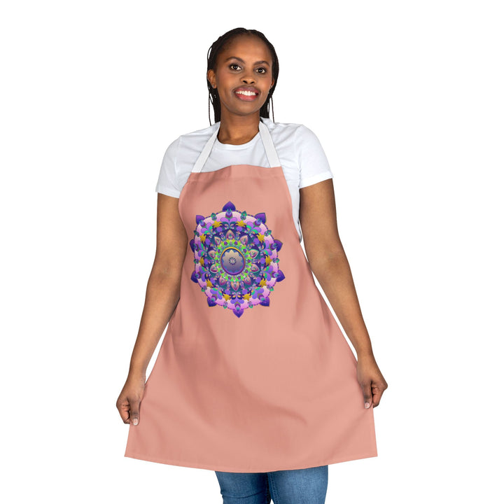 Hand - Drawn Mandala Apron - Apricot Dream All Over Prints - Blululi