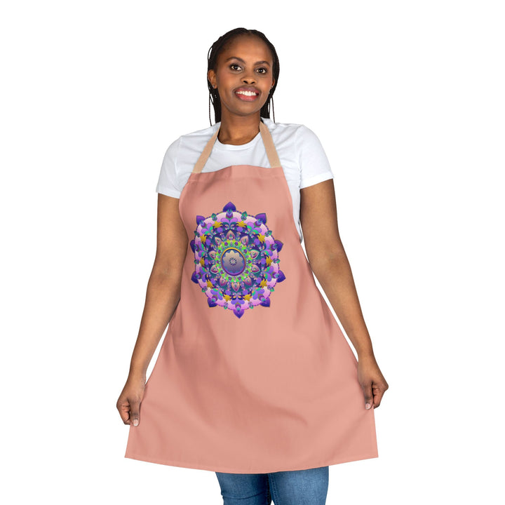 Hand - Drawn Mandala Apron - Apricot Dream All Over Prints - Blululi