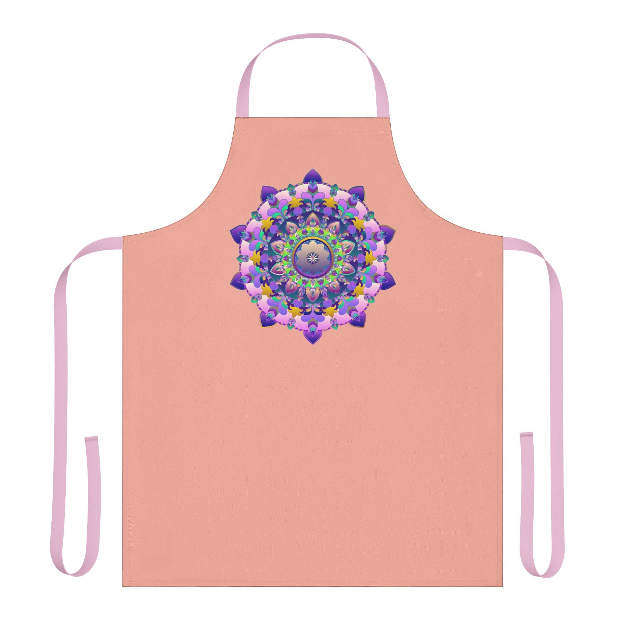 Hand - Drawn Mandala Apron - Apricot Dream All Over Prints - Blululi