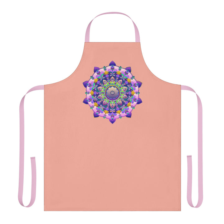 Hand - Drawn Mandala Apron - Apricot Dream All Over Prints - Blululi