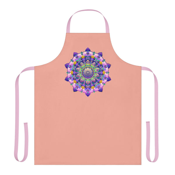 Hand - Drawn Mandala Apron - Apricot Dream All Over Prints - Blululi