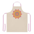Hand Drawn Mandala Art Apron - Beige All Over Prints - Blululi
