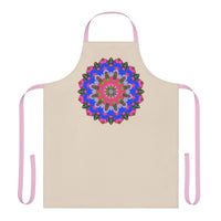 Hand - Drawn Mandala Art Apron - Beige All Over Prints - Blululi