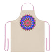 Hand - Drawn Mandala Art Apron - Beige All Over Prints - Blululi