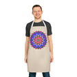 Hand - Drawn Mandala Art Apron - Beige All Over Prints - Blululi