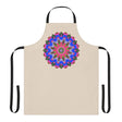 Hand - Drawn Mandala Art Apron - Beige All Over Prints - Blululi
