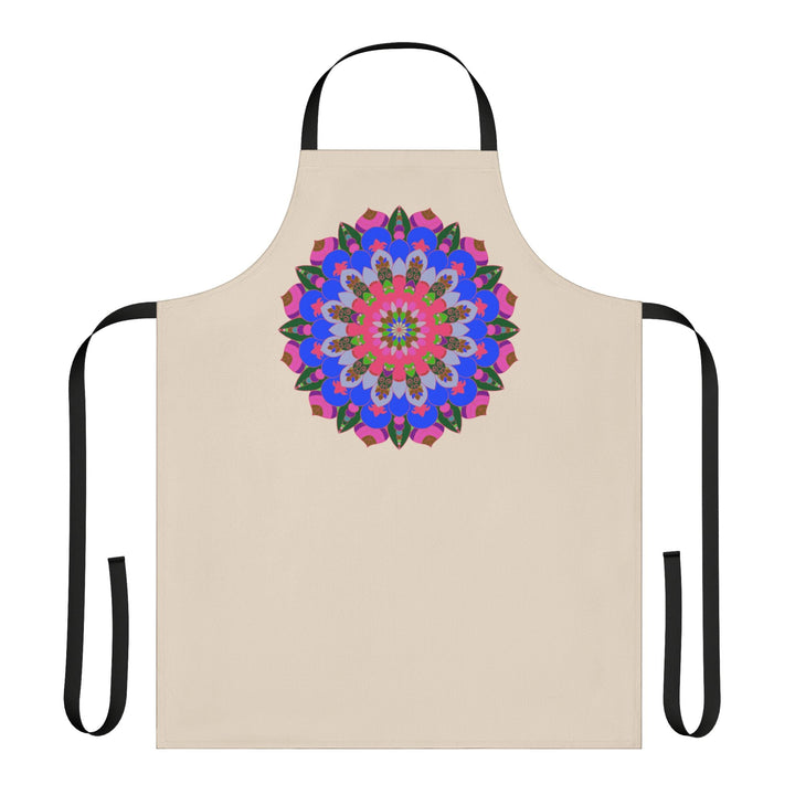 Hand - Drawn Mandala Art Apron - Beige All Over Prints - Blululi