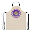 Hand - Drawn Mandala Art Apron - Beige All Over Prints - Blululi