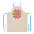 Hand Drawn Mandala Art Apron - Beige All Over Prints - Blululi