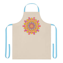 Hand Drawn Mandala Art Apron - Beige All Over Prints - Blululi