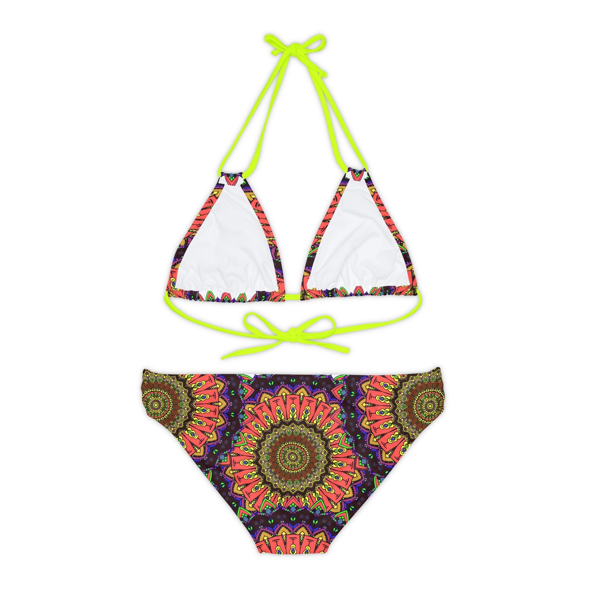 Hand Drawn Mandala Art Bikini Set - Colorful & Intricate All Over Prints - Blululi