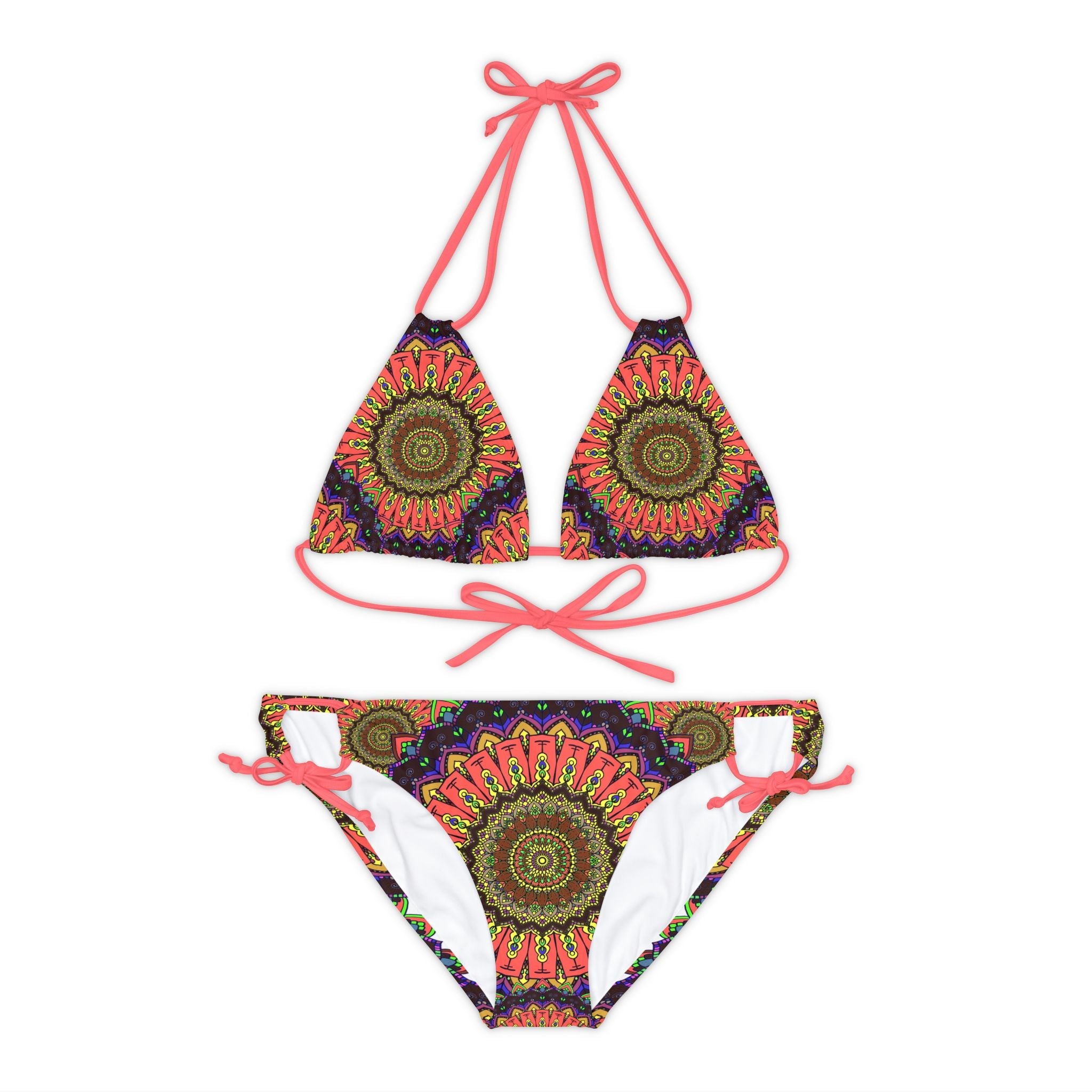 Hand Drawn Mandala Art Bikini Set - Colorful & Intricate All Over Prints - Blululi