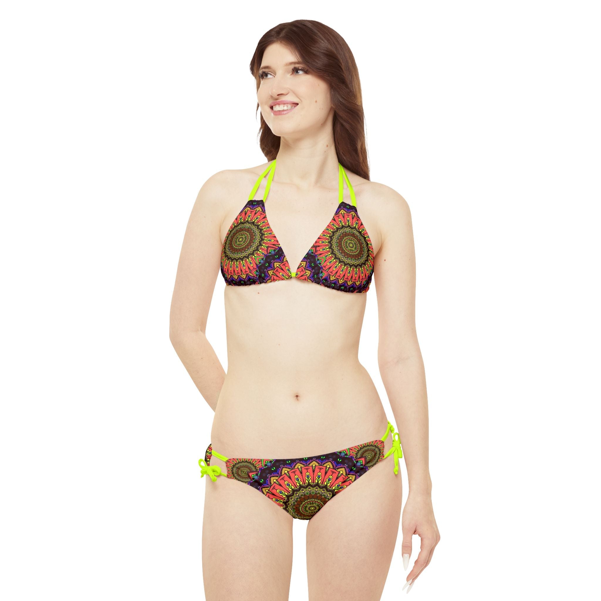 Hand Drawn Mandala Art Bikini Set - Colorful & Intricate All Over Prints - Blululi