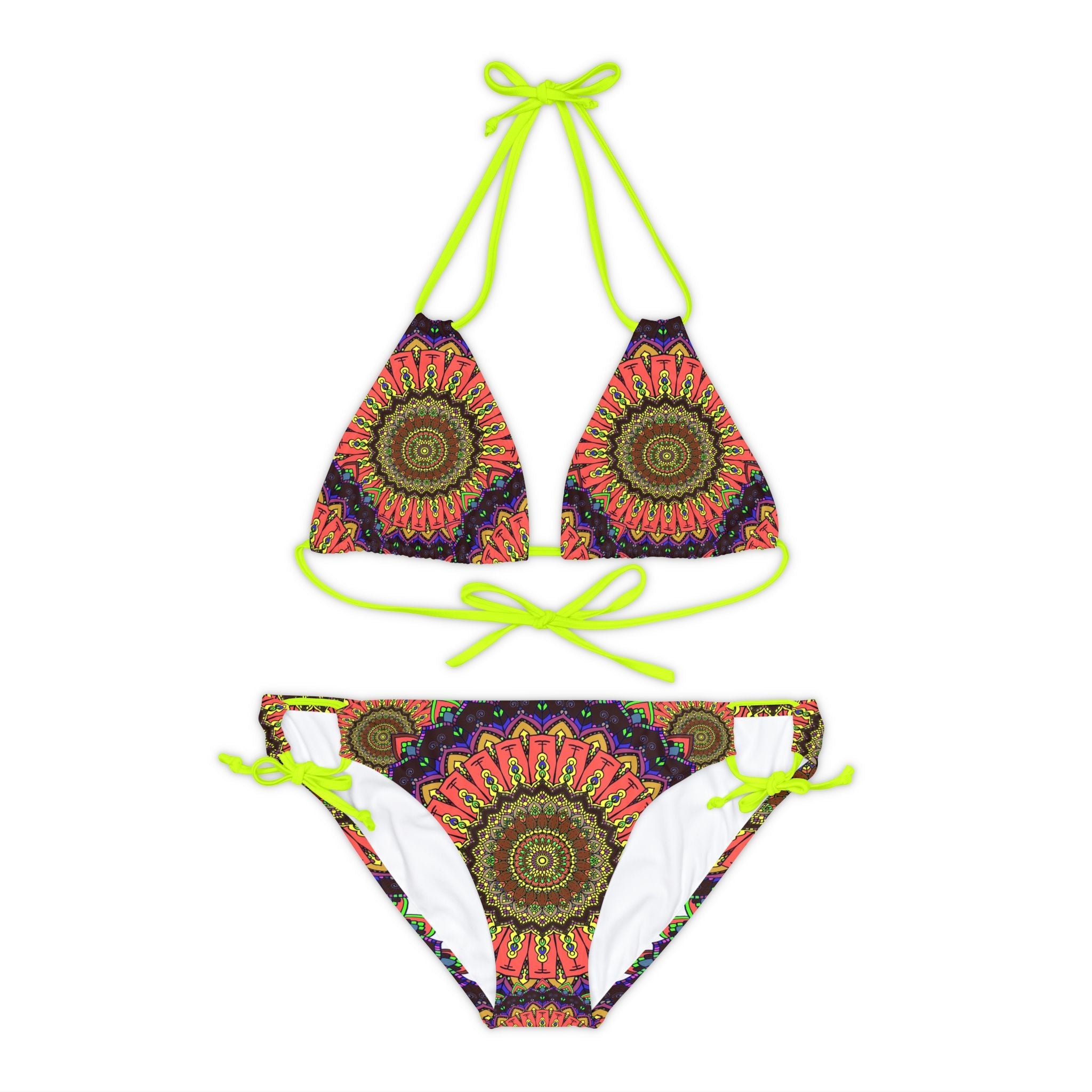 Hand Drawn Mandala Art Bikini Set - Colorful & Intricate All Over Prints - Blululi