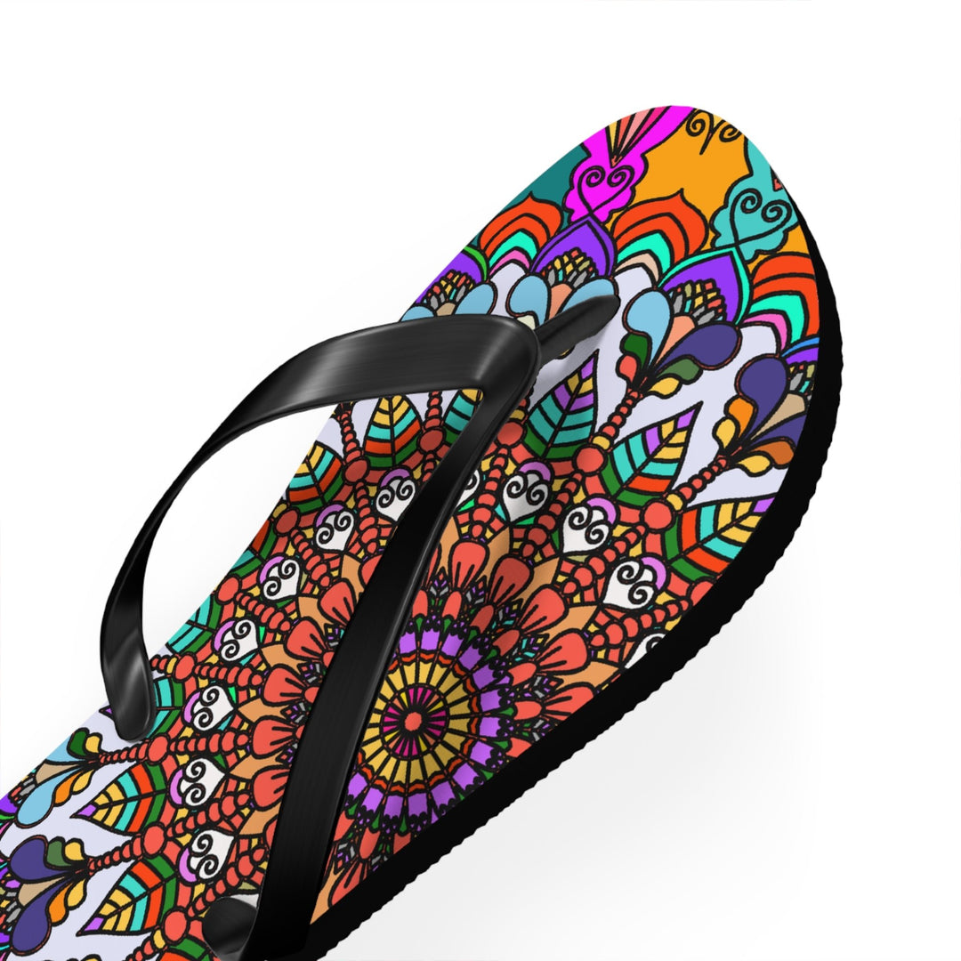 Hand - Drawn Mandala Art Flip Flops - Stylish & Comfortable Summer Footwear 1 - Blululi