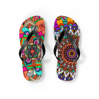 Hand - Drawn Mandala Art Flip Flops - Stylish & Comfortable Summer Footwear 1 - Blululi