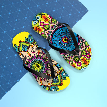 Hand - Drawn Mandala Art Flip Flops - Stylish & Comfortable Summer Footwear - Blululi