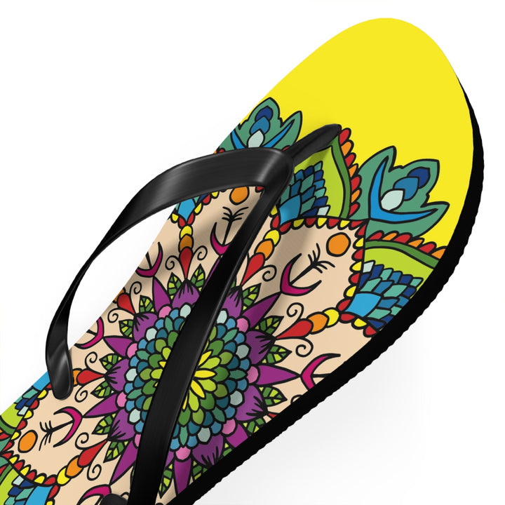 Hand - Drawn Mandala Art Flip Flops - Stylish & Comfortable Summer Footwear - Blululi